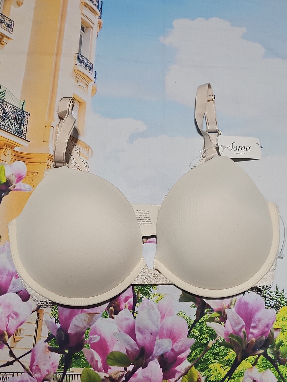 Soma Embracable Push Up Bra in Light Beige 34DD New With Imperfections